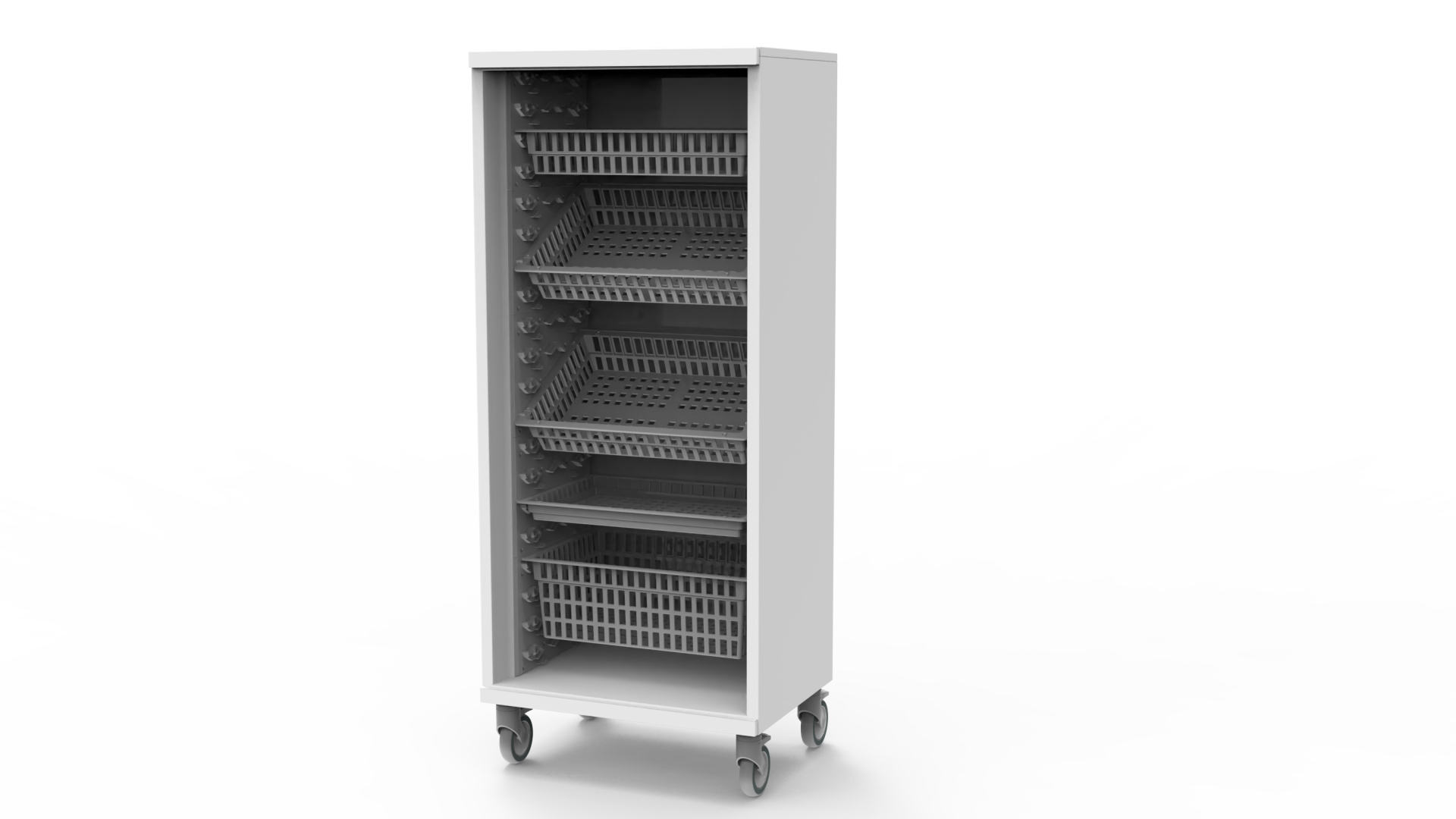 Medizinischer Wagen mit modularen Körben