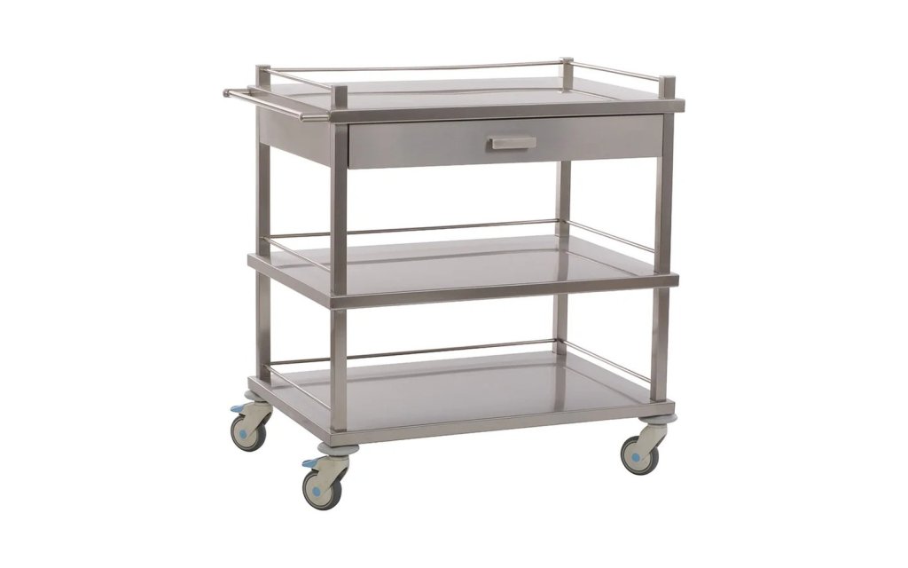 Instrument & Dressing Trolley in Stainless Steel